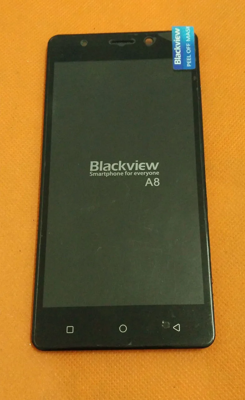 Б/у ЖК-дисплей+ дигитайзер сенсорный экран+ рамка для Blackview A8 MTK6580A четырехъядерный 5,0 дюйма