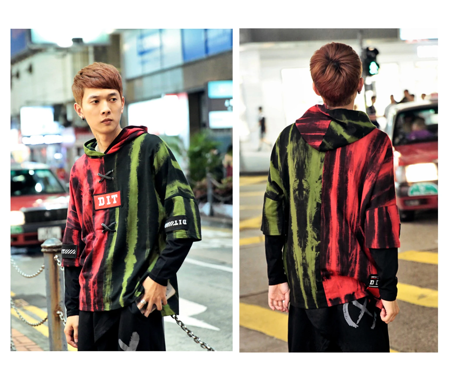 Для мужчин с капюшоном (худи) эффектом деграде толстовки и свитеры верхняя одежда