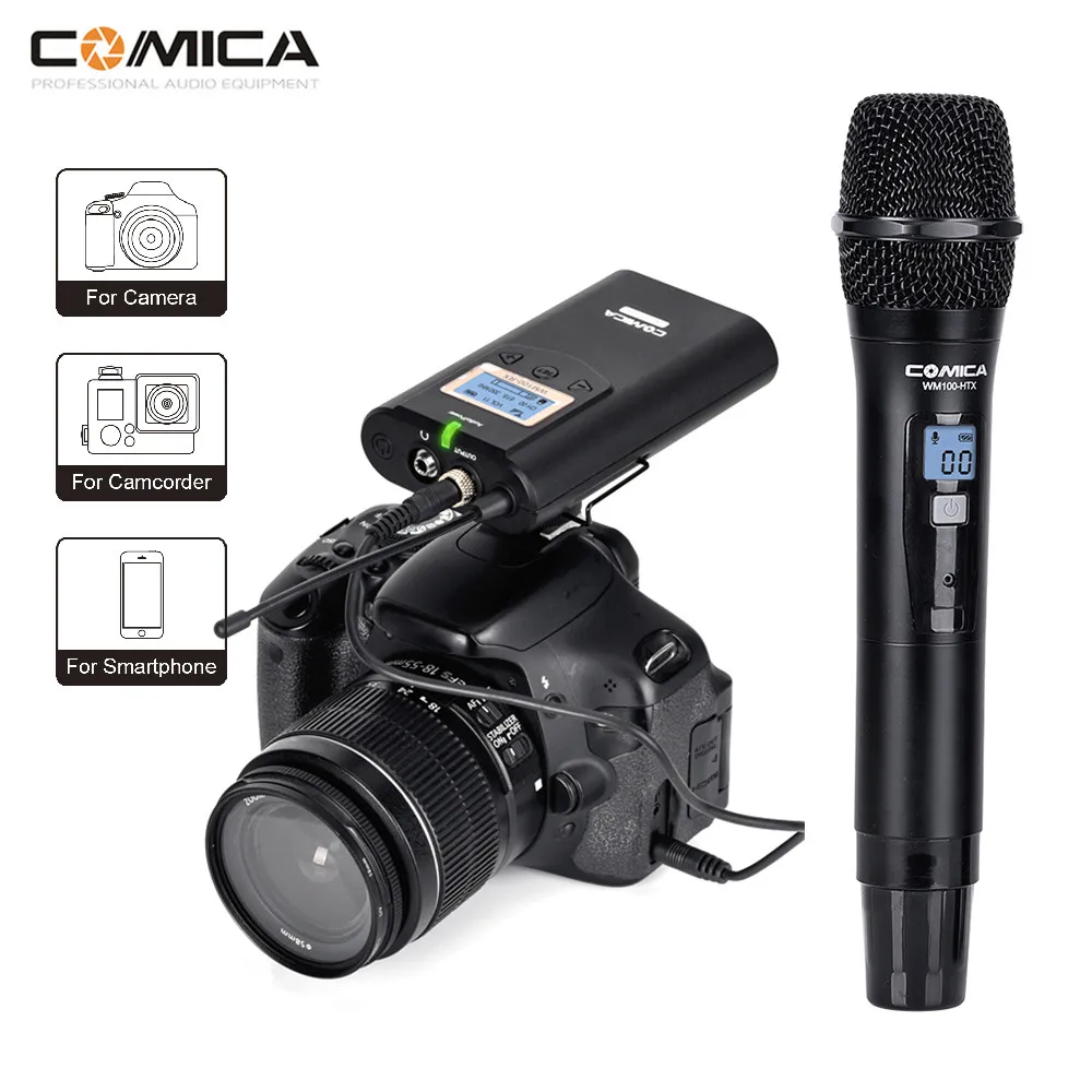 COMICA CVM WM100H 48 канальный UHF Беспроводной ручной микрофон Системы приемник XLR Сделано