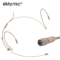 professional condenser headworn headset microphone with mini 4pin connector for audio technica wireless body pack transmitter
