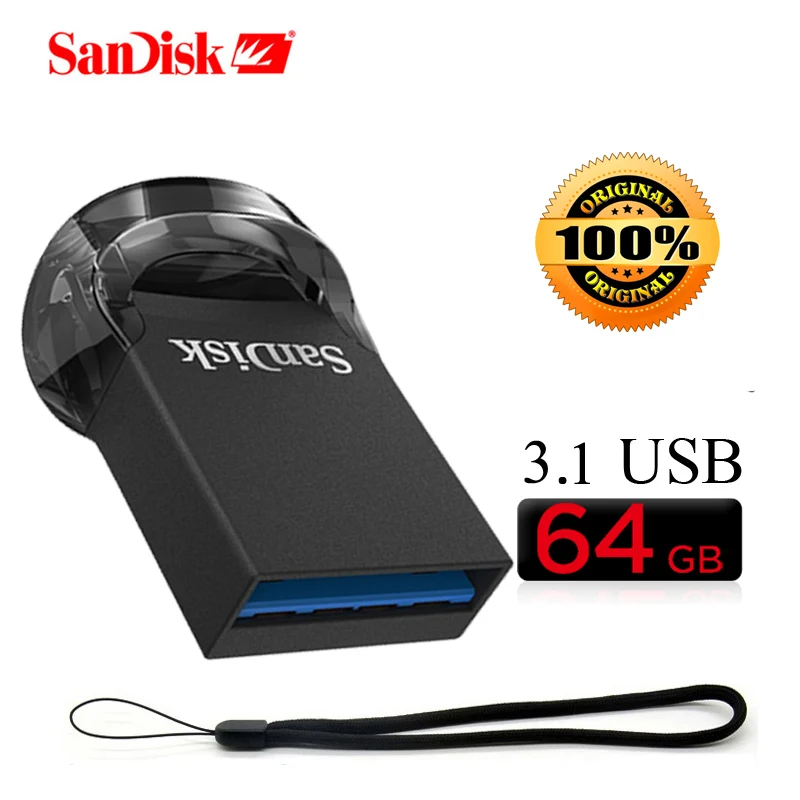 SanDisk CZ430 USB 3 1 флеш накопитель 128 Гб 64 ГБ 32 16 130 МБ/с./с Карта памяти флешки для ПК|USB