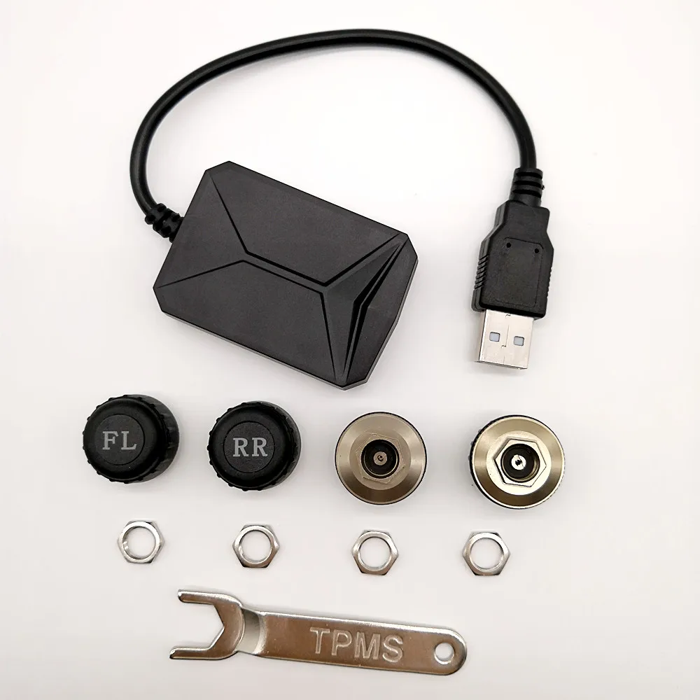 Автомобильная система мониторинга давления в шинах TPMS USB внешние датчики для Android