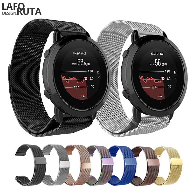 Laforuta браслет для Suunto 3 Fitnes ремешок Milanese Loop Band 20 мм быстросъемный фитнес женщин и