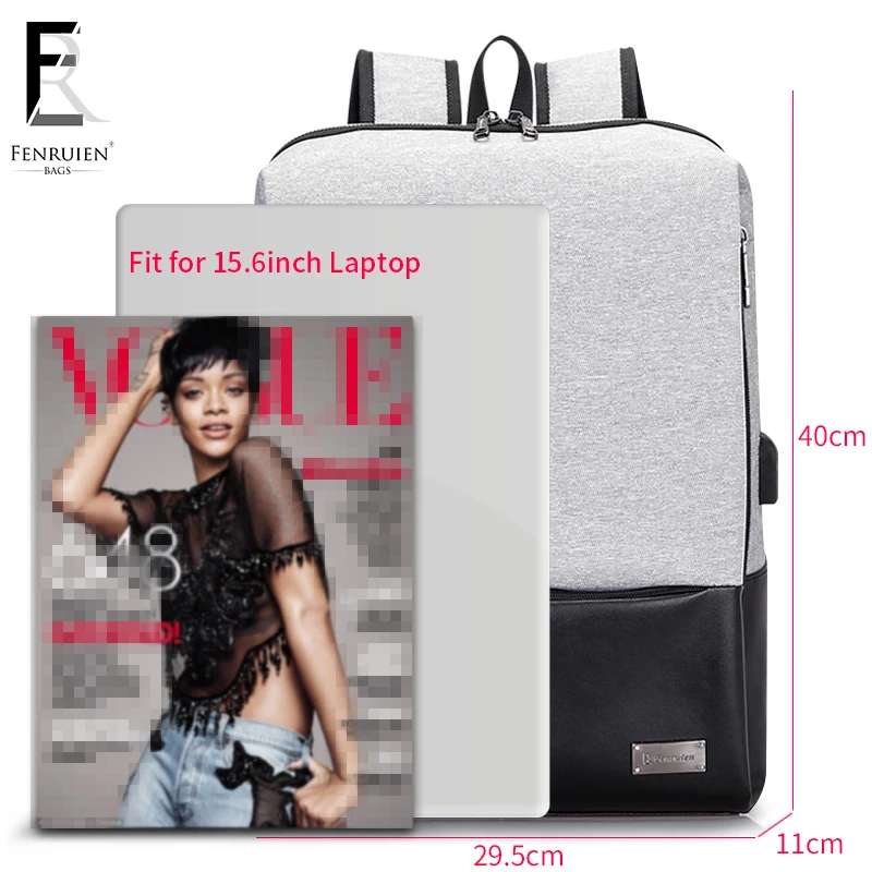 FRN новый мужской рюкзак для 15 6 дюймов ноутбук большой емкости студенческий