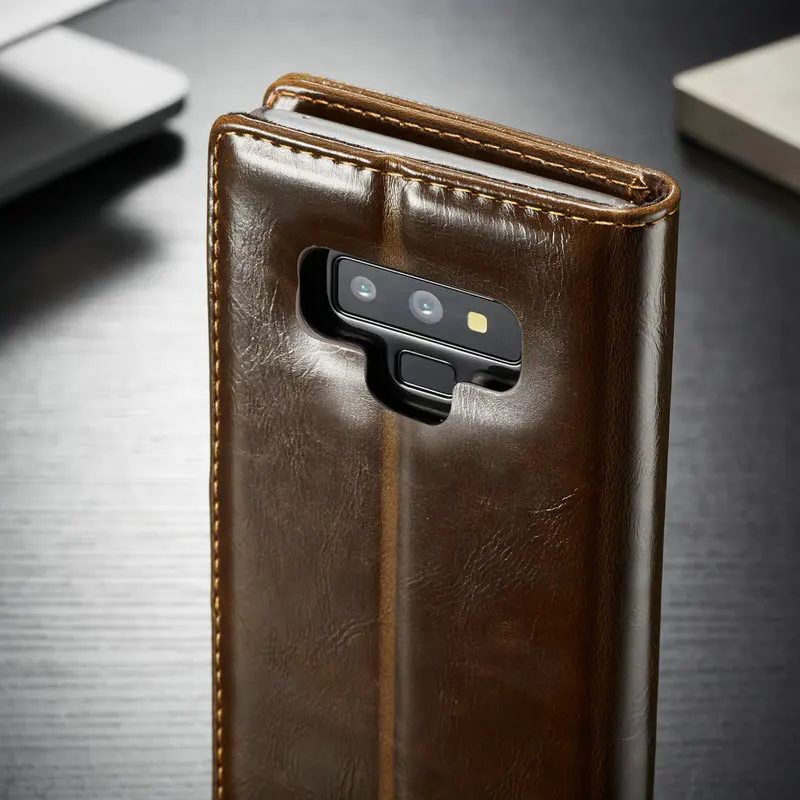 CaseMe бумажник чехол для Samsung Galaxy Note 9 с подставкой кожаный флип-чехол ультра-тонкий