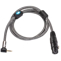 hifi condenser mic cable angled mini jack 3 5mm male to xlr 3 pin female for pc mobile phone sound mixer cable 1m 2m 3m 5m 8m
