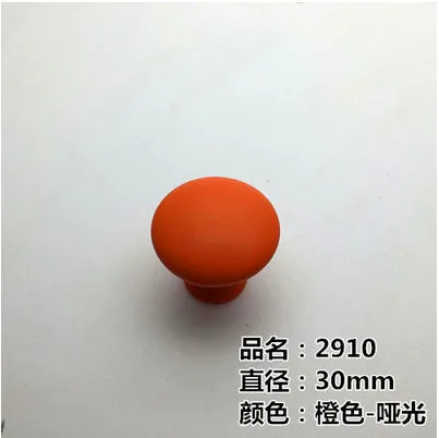 orange 2 шт., разноцветная ручка с одним отверстием, радужная ручка/ручка для ящика, ручка для детского гардероба, ручки для дверей, ручки для мебели - Цвет: orange