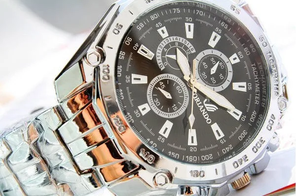 Часы наручные ORLANDO мужские с синим циферблатом модные кварцевые спортивные из