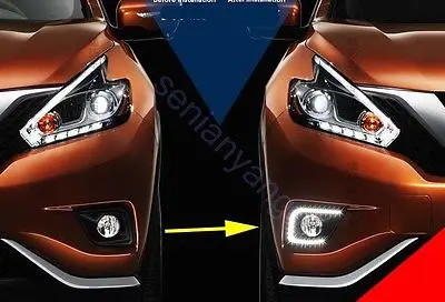 

for Nissan Murano Front Fog LED DRL Running Daytime Light Lamp Kit 15-16