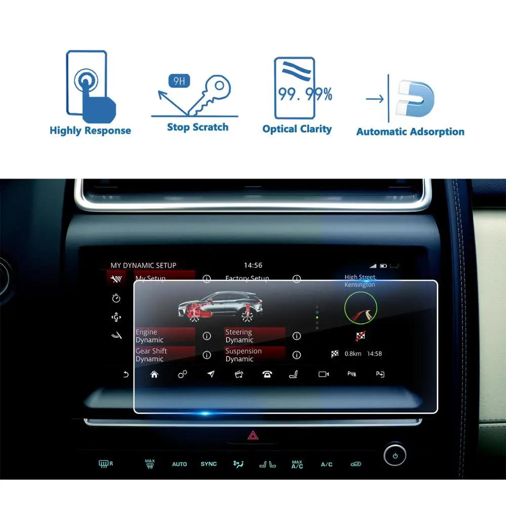 Экран-протектор для E-Pace Incontrol Touch Pro 10 2 дюйма 2018 закаленное стекло - купить по
