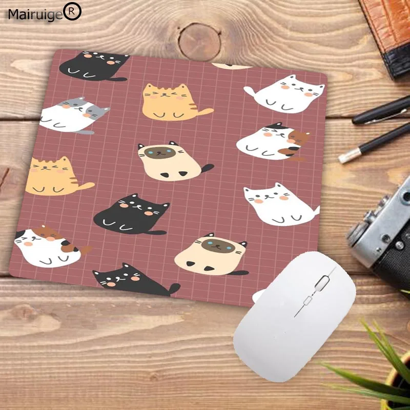 22X18CM Mairuige, прямые продажи, забавный игровой коврик для мыши с изображением кошки, резиновый противоскользящий оптический коврик для мыши, большая рекламная акция для России - Цвет: 22X18CM