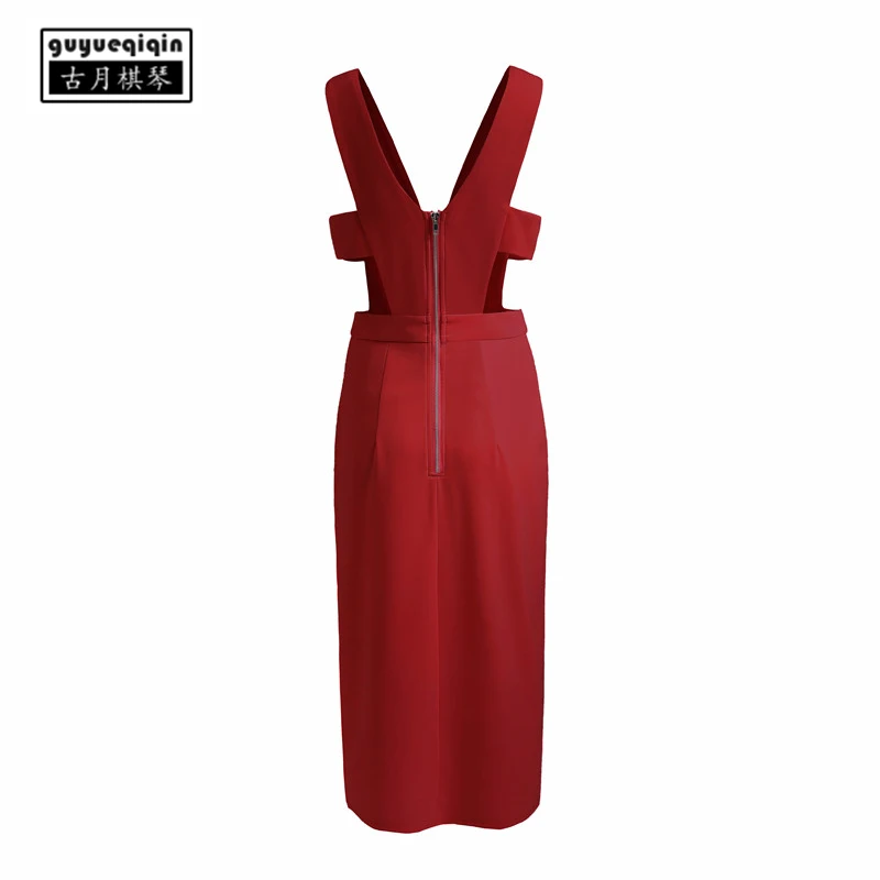 Women Dress European New Arrival Bodycon 2018 Summer Sleeveless Hem Fork Sexy Pencil High Waist Night Club Dresses | Женская одежда