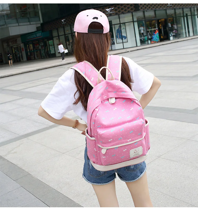 Printing Children Backpacks For Teenagers Girls Lightweight Waterproof School Bags Child Orthopedics Schoolbags 3pcs/set