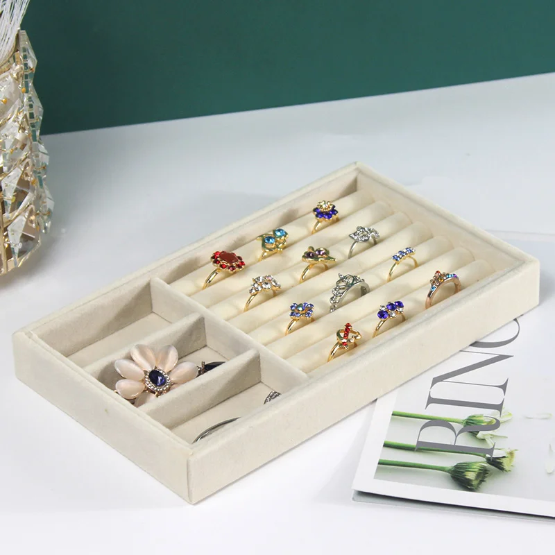 Dual-Purpose Tray YSUMI кремовые цветные украшения, коробка для демонстрации ювелирных изделий, органайзер, лоток для хранения сережек, браслетов, ожерелий, колец, ювелирных украшений - Цвет: Dual-Purpose Tray