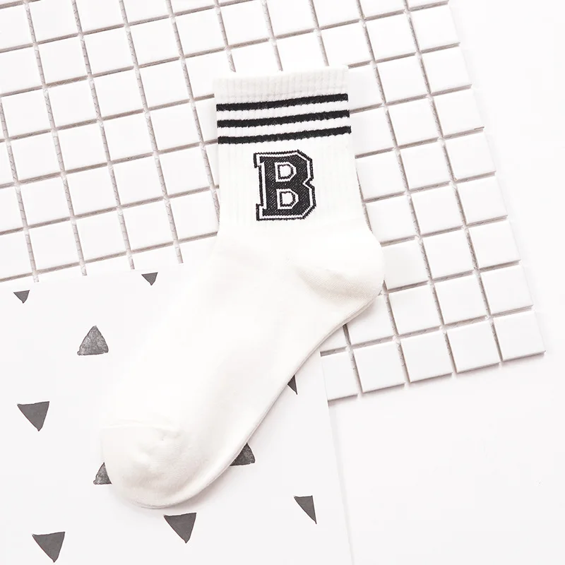 Хлопковые женские Носки три полосы случайные Япония Харадзюку sokken Calcetines Mujer