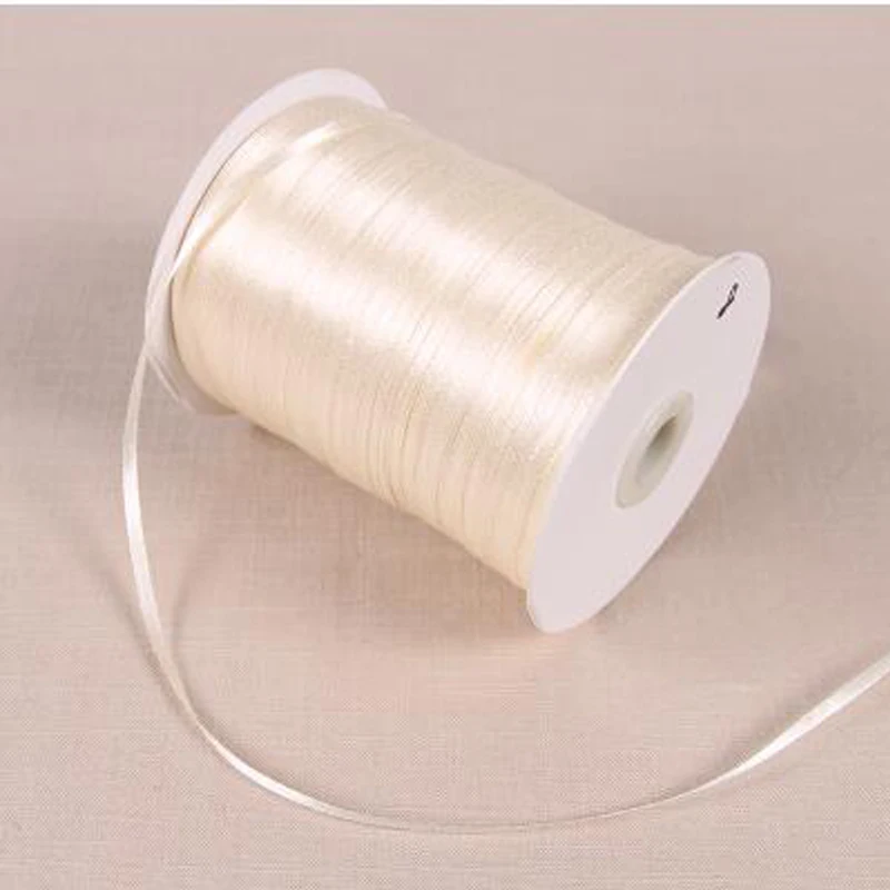 Красная шелковая атласная лента для рукоделия ширина 3 мм 25 ярдов шитья Рождества