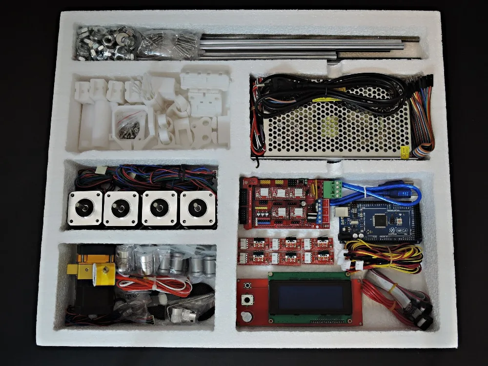 [SINTRON] Высокая точность DIY 3D принтер набор для Reprap Prusa i3 MK3 heatbed LCD 2004 MK8 экструдер