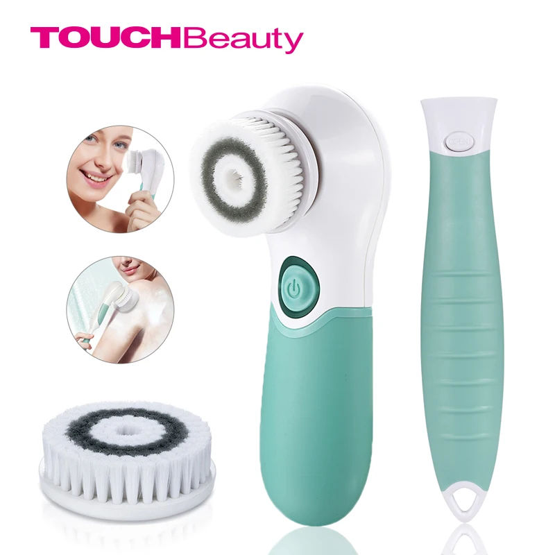 

TOUCHBeauty 2 in 1 360 rotating face and body cleansing brush, two speeds cleaner machine shower back spin brush TB-14839