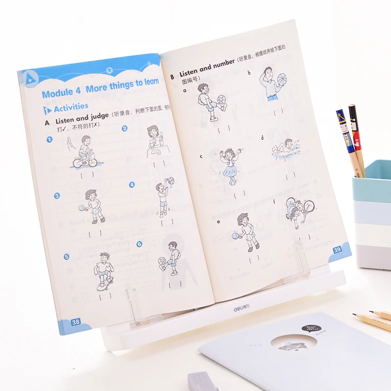 DELI Reading Frame Pupils Multi-function Bookshelf Student for Books Simple and Convenient Papeleria | Канцтовары для офиса и