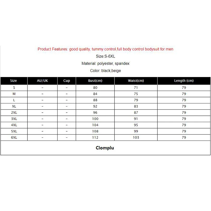 

Clomplu 2019 Shaper Trainers Male Slimming Sleeveless Bodysuit Full Length 6XL Shapewear Abdomen Control Body Shapers