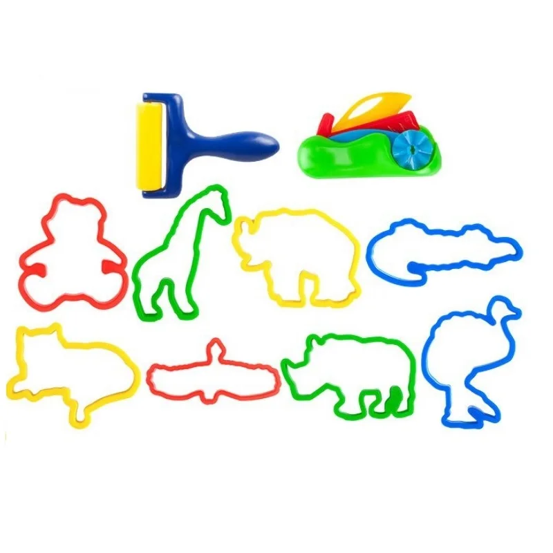 

Educational Plasticine Mold Animal Dinosaur Modeling Clay Kit Slime Toys Child Plastic Play Dough Tools Set DIY Kid Cutter Mould