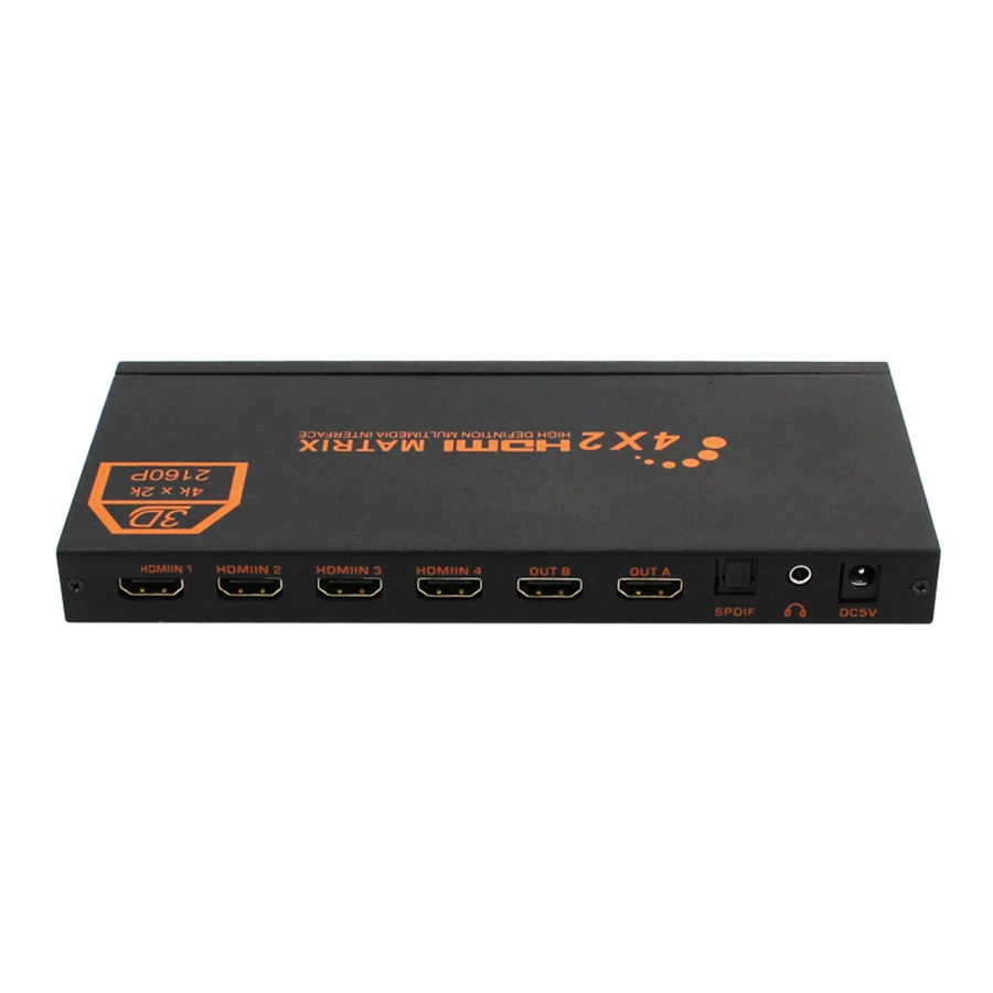HDMI матрица 4x2 4K x 2K переключатель сплиттер HIFI с ИК пультом дистанционного