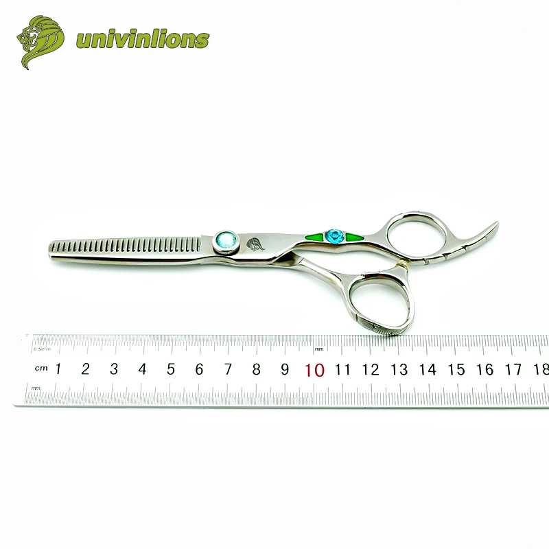 Профессиональные Парикмахерские ножницы 6 &quotс зелеными алмазами