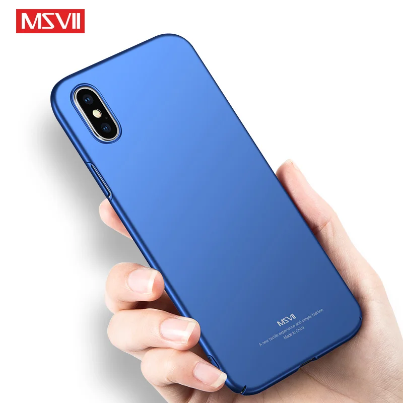 MSVII чехол для телефона iPhone Xs Max XR XS тонкий матовый противоударный X Coque с полной