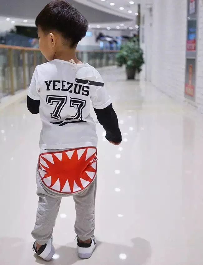 Ins * новые 2016 unisex детские мальчики девочки хлопок шаровары акула дизайн kids fashion
