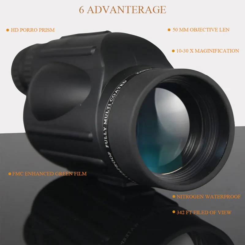 10-30X50 HD Zoom Monocular Bird Watch High quality Nitrogen Waterproof Telescope Binoculars For Hunting Shockproof Tripod | Инструменты