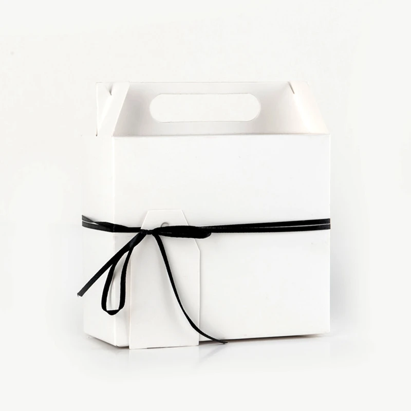 White 14.5x6.5x16cm Белая и коричневая крафт-бумага коробка большая Подарочная коробка Упаковка эко-сумка для конфет Свадебная вечеринка Сувениры коробки юбилей день Святого Валентина - Цвет: White 14.5x6.5x16cm