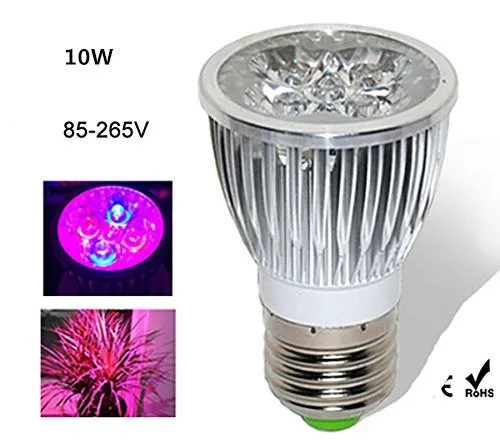 10 шт. Светодиодная лампа для выращивания растений Bulb10W E27 Крытая гидропонная