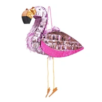 1pc pinata flamingo aluminum foil fiesta party multicolored game props candy beat toys animal props for carnival celebration