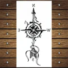 Наклейки с компасом для мужчин и женщин, одноразовая водостойкая татуировка, наклейки на стену, Y-XLWN