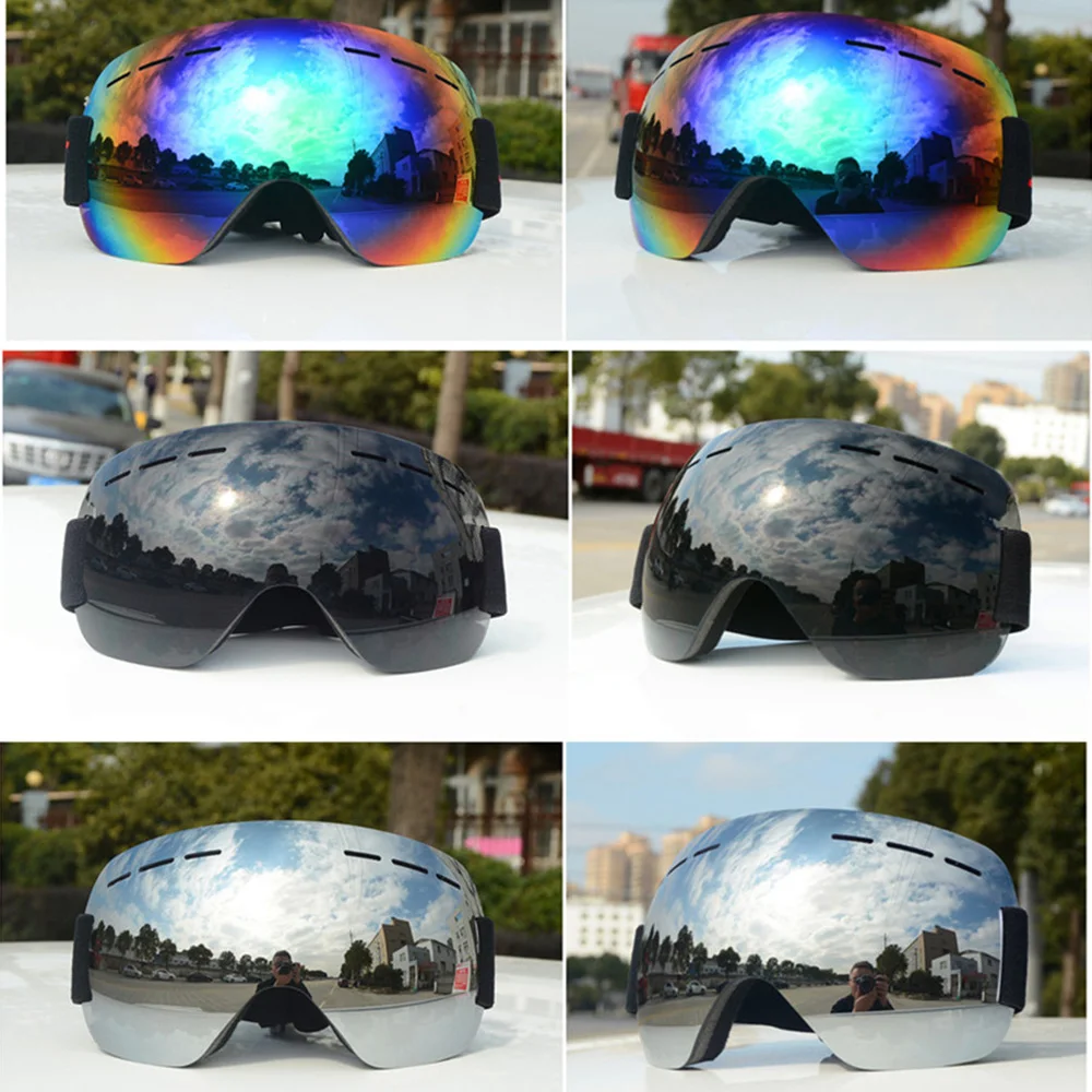 Уличные спортивные лыжные очки UV400 однослойная противозапотевающая маска для