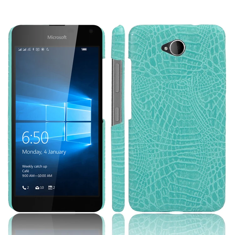 Крокодил кожаный чехол для NoKia Lumia 650 Роскошь кожи СПП ударопрочный жесткий корпус