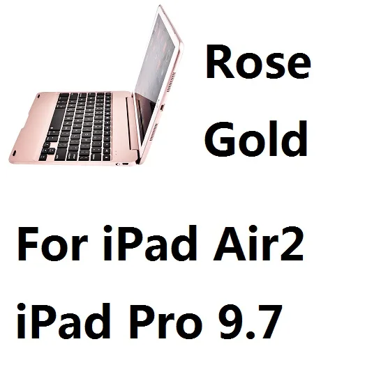 Rose Glod 2 KQJYS складной беспроводной Bluetooth чехол-клавиатура для iPad Air 2 Pro 9. 7 подставка-клавиатура для iPad Air 1 для iPad 9,7 дюймов - Цвет: Rose Glod 2