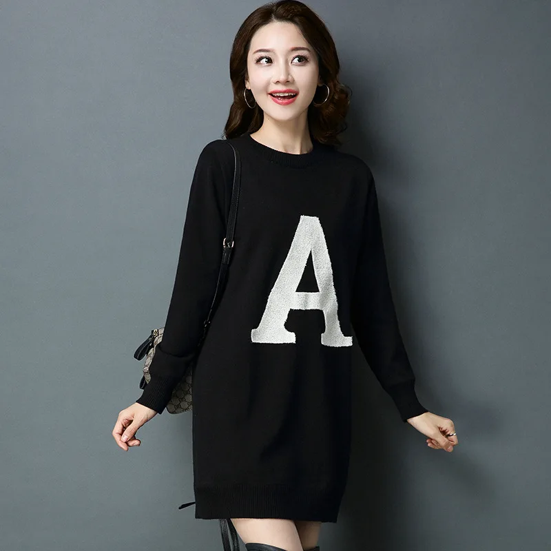 

2020 Autumn and Winter New Women's Dresses Korean Knitted Dresses with Furry and Thickening Bottom Pullover Woman's Dresses