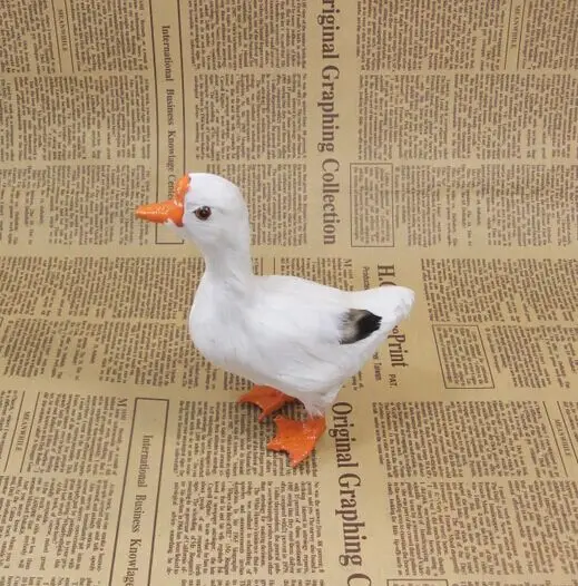 

small cute simulation duck toy polyethylene & fur mini duck model gift about 13x12cm152