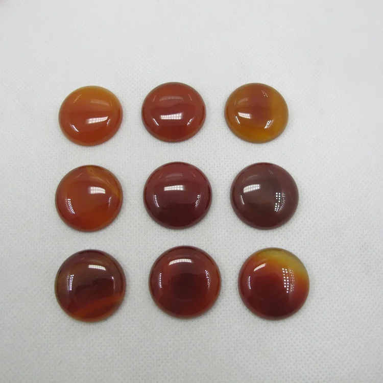 

100% Natural Red Agate Carnelian 25mm Round Gem stone Jewelry Cabochon 5pcs/lot Ring Face Stone Pendant