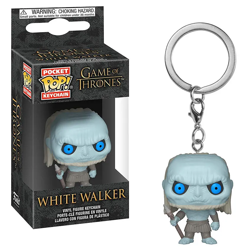WHITE WALKER FUNKO POP DISNEY Игра престолов История игрушек Аладдин чудо-яд Ститч Халк Тор Локи Драконий шар фигурка брелок с коробкой - Цвет: WHITE WALKER