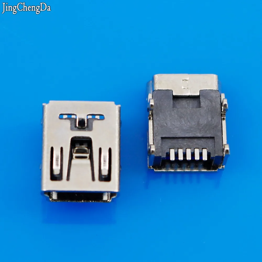 

JCD 5PCS Mini USB 2.0 Connector B Type 5Pin SMT 4Feet DIP Mini USB Jack Socket Micro USB connector