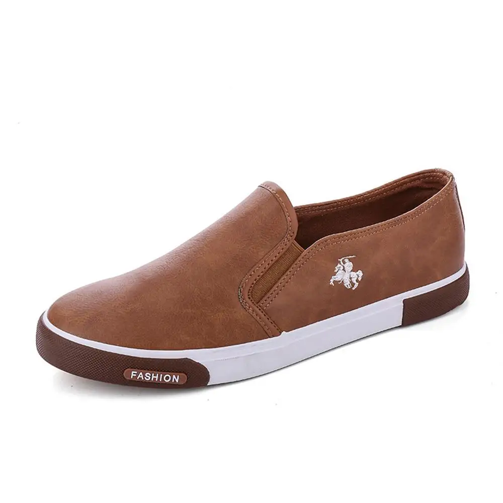 2018 New Mens Shoes 39-45 Fashion Outdoor loafers Walking Black Men Casual Leather Flats | Обувь