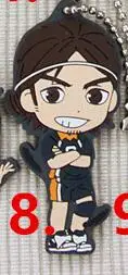 8 1 шт. аниме брелок карасуно Haikyuu! Syouyou Daichi kageyama школьный волейбол конкурс смолы подвесные брелоки llavero - Цвет: 8