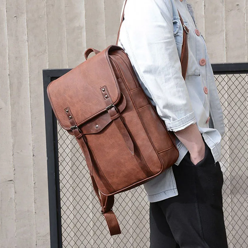 IMIDO мужской рюкзак из искусственной кожи Молодежные школьные сумки для