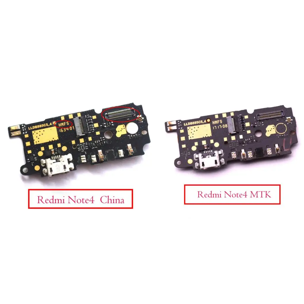 HMFS для Xiaomi Redmi Note 4 MTK helio X20 версия Micro usb зарядное устройство плата с микрофоном