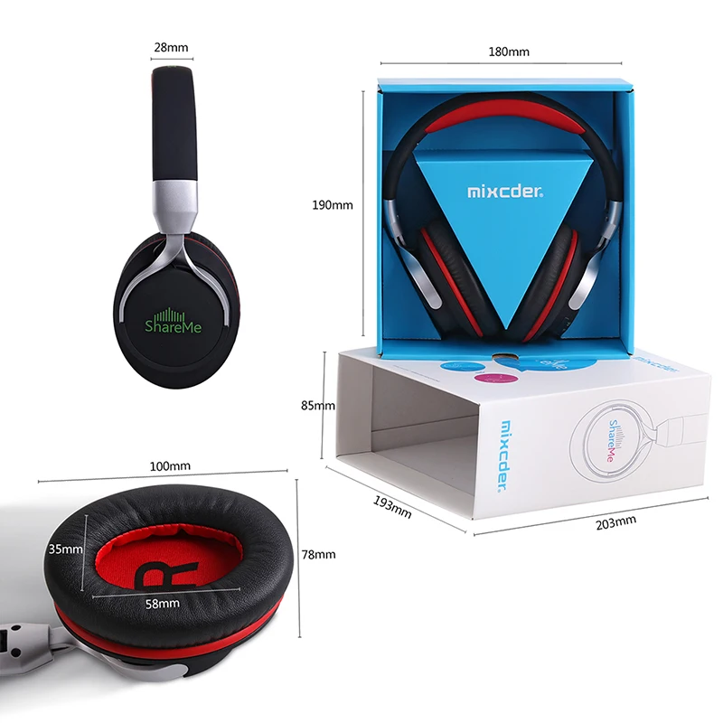 Mixcder ShareMe 7 складные беспроводные Bluetooth наушники с микрофоном легкие стерео для