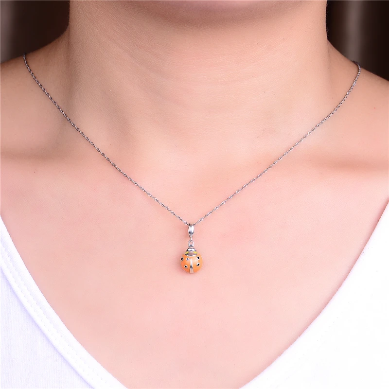 Ювелирные изделия из стерлингового серебра Подвеска в виде божьей коровки с