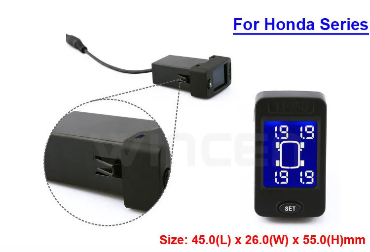 Беспроводная система контроля давления в шинах TPMS специальная для Honda Toyota Mazda Nissan
