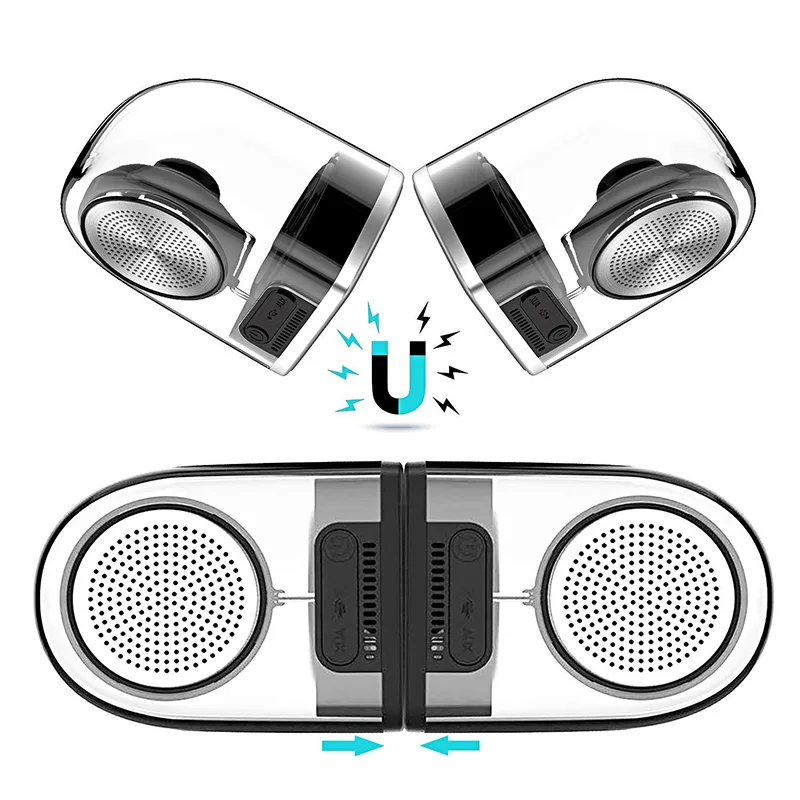 Магнитный динамик водонепроницаемый TWS Bluetooth s True беспроводной объемный звук